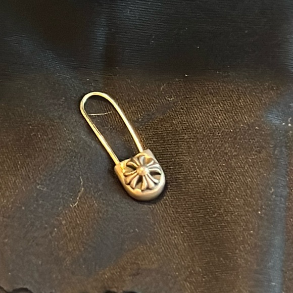 Chrome Hearts Safety Pin Single Earring, Silver - Picture 1 of 5